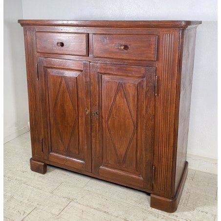 ANTICA CREDENZA LEGNO ABETE PIEMONTESE PATINA ORIGINALE MADIA 800 DISPENSA OLD