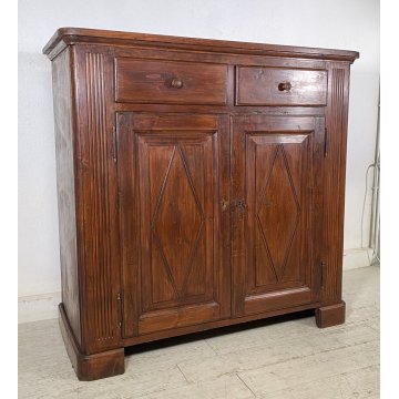 ANTICA CREDENZA LEGNO ABETE PIEMONTESE PATINA ORIGINALE MADIA 800 DISPENSA OLD