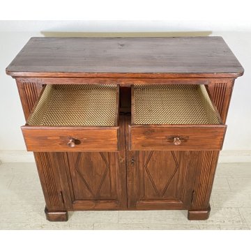 ANTICA CREDENZA LEGNO ABETE PIEMONTESE PATINA ORIGINALE MADIA 800 DISPENSA OLD