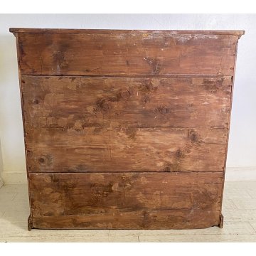 ANTICA CREDENZA LEGNO ABETE PIEMONTESE PATINA ORIGINALE MADIA 800 DISPENSA OLD