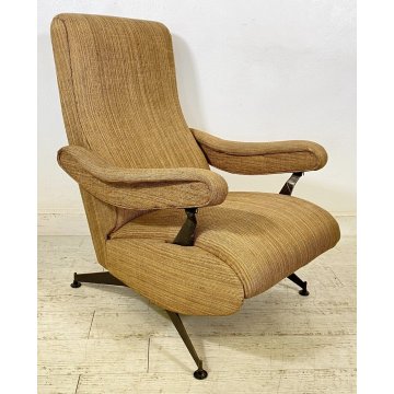 POLTRONA RECLINABILE Oscar DESIGN Nello Pini NOVARREDO 1959 VINTAGE ARMCHAIR