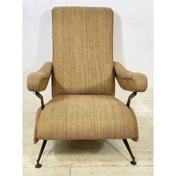 POLTRONA RECLINABILE Oscar DESIGN Nello Pini NOVARREDO 1959 VINTAGE ARMCHAIR