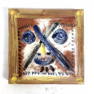 FORMELLA PLACCA Pablo Picasso Madoura PLAQUE 42/100 TERRACOTTA SMALTO VOLTO 1960