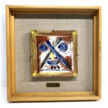 FORMELLA PLACCA Pablo Picasso Madoura PLAQUE 42/100 TERRACOTTA SMALTO VOLTO 1960