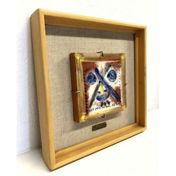 FORMELLA PLACCA Pablo Picasso Madoura PLAQUE 42/100 TERRACOTTA SMALTO VOLTO 1960