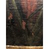 ANTICO DIPINTO OLIO TELA su TAVOLA MADONNA ADDOLORATA SPADA CUORE RELIGIOSO '600