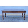 ANTICO TAVOLO PRANZO RETTANGOLARE LEGNO PIOPPO 1800 TABLE OLD 2 CASSETTI EPOCA 