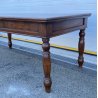 ANTICO TAVOLO PRANZO RETTANGOLARE LEGNO PIOPPO 1800 TABLE OLD 2 CASSETTI EPOCA 