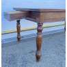 ANTICO TAVOLO PRANZO RETTANGOLARE LEGNO PIOPPO 1800 TABLE OLD 2 CASSETTI EPOCA 