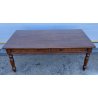 ANTICO TAVOLO PRANZO RETTANGOLARE LEGNO PIOPPO 1800 TABLE OLD 2 CASSETTI EPOCA 