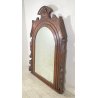 ANTICA GRANDE CAMINIERA SPECCHIERA MURO 1800 DECORO SPECCHIO LEGNO NOCE EPOCA