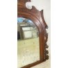 ANTICA GRANDE CAMINIERA SPECCHIERA MURO 1800 DECORO SPECCHIO LEGNO NOCE EPOCA