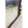 ANTICA GRANDE CAMINIERA SPECCHIERA MURO 1800 DECORO SPECCHIO LEGNO NOCE EPOCA
