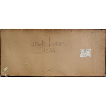 ANTICO QUADRO ACQUERELLO ASTRATTO 1964 Renato Ferrari ARONA GALLERIA S.Loeffer  