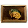 PICCOLO QUADRO OLIO CARTONE ATTR. Nino Belotti NATURA MORTA AUTUNNO ZUCCA '900