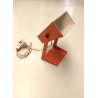 LAMPADA DA TAVOLO LAMP DESK VINTAGE 1960's METALLO ARANCIONE ORIENTABILE