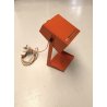 LAMPADA DA TAVOLO LAMP DESK VINTAGE 1960's METALLO ARANCIONE ORIENTABILE