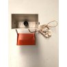 LAMPADA DA TAVOLO LAMP DESK VINTAGE 1960's METALLO ARANCIONE ORIENTABILE