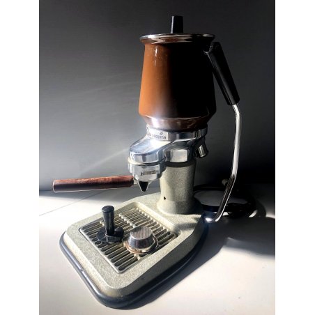 MACCHINA CAFFE ESPRESSO a LEVA VINTAGE La Peppina FE.AR. SERBATOIO MARRONE 70's