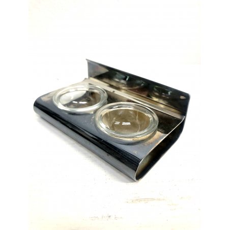 SET TAVOLA Sale&Pepe DESIGN Lino Sabattini SILVERPLATED VETRO PUNZONE VINTAGE 70