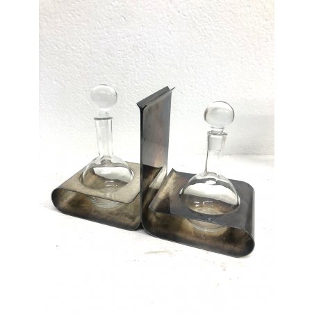 SET TAVOLA Olio&Aceto DESIGN Lino Sabattini SILVERPLATED VETRO PUNZONE VINTAGE