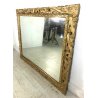 ANTICO GRANDE SPECCHIO SPECCHIERA BAROCCA CORNICE LEGNO SCOLPITO DORATO 124x93cm