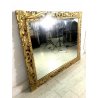 ANTICO GRANDE SPECCHIO SPECCHIERA BAROCCA CORNICE LEGNO SCOLPITO DORATO 124x93cm