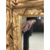 ANTICO GRANDE SPECCHIO SPECCHIERA BAROCCA CORNICE LEGNO SCOLPITO DORATO 124x93cm