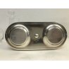 SET VINTAGE MENAGE Olio&Aceto DESIGN FLEURON France SILVERPLATE CRISTALLO 70's