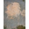 QUADRO DIPINTO OLIO TELA A. Corradi PAESAGGIO RADURA BOSCO BETULLE SENTIERO '60
