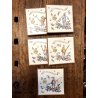 RARO SET 5 MATTONELLE CERAMICA Richard Ginori DISEGNO GIO PONTI SERIE I MESTIERI