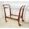 ANTICO CARRELLO BAR DESIGN VINTAGE ANNI 50 LEGNO FERRO VETRO CARRELLINO VASSOIO