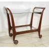ANTICO CARRELLO BAR DESIGN VINTAGE ANNI 50 LEGNO FERRO VETRO CARRELLINO VASSOIO