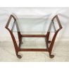 ANTICO CARRELLO BAR DESIGN VINTAGE ANNI 50 LEGNO FERRO VETRO CARRELLINO VASSOIO