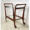 ANTICO CARRELLO BAR DESIGN VINTAGE ANNI 50 LEGNO FERRO VETRO CARRELLINO VASSOIO