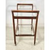 ANTICO CARRELLO BAR DESIGN VINTAGE ANNI 50 LEGNO FERRO VETRO CARRELLINO VASSOIO