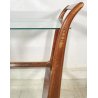 ANTICO CARRELLO BAR DESIGN VINTAGE ANNI 50 LEGNO FERRO VETRO CARRELLINO VASSOIO