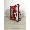 FISARMONICA VINTAGE Ariston Castelfidardo RED 120 BASSI 2 REGISTRI TASTI PIANO