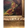 QUADRO OLIO TAVOLA A. TAVERNIER VEDUTA PAESAGGIO MONTANO ALTURE LAGO MAGGIORE