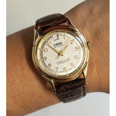 OROLOGIO POLSO Oris 7317 AUTOMATIC WINDER ø 34 GOLDEN VINTAGE WRIST WATCH montre