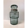 VASO con TAPPO Calderoni CRISTALLO MOLATO DECORO STELLA BORDO ARGENTO PUNZONE