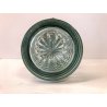 VASO con TAPPO Calderoni CRISTALLO MOLATO DECORO STELLA BORDO ARGENTO PUNZONE