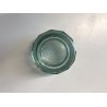 VASO con TAPPO Calderoni CRISTALLO MOLATO DECORO STELLA BORDO ARGENTO PUNZONE