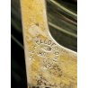 VASO con TAPPO Calderoni CRISTALLO MOLATO DECORO STELLA BORDO ARGENTO PUNZONE