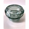 VASO con TAPPO Calderoni CRISTALLO MOLATO DECORO STELLA BORDO ARGENTO PUNZONE