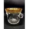 CESTELLO GHIACCIO VINTAGE CRISTALLO MOLATO Crystal St Louis FRANCE DECORO ORO