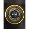CESTELLO GHIACCIO VINTAGE CRISTALLO MOLATO Crystal St Louis FRANCE DECORO ORO