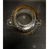 CESTELLO GHIACCIO VINTAGE CRISTALLO MOLATO Crystal St Louis FRANCE DECORO ORO