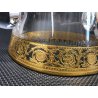 CESTELLO GHIACCIO VINTAGE CRISTALLO MOLATO Crystal St Louis FRANCE DECORO ORO