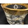 CESTELLO GHIACCIO VINTAGE CRISTALLO MOLATO Crystal St Louis FRANCE DECORO ORO